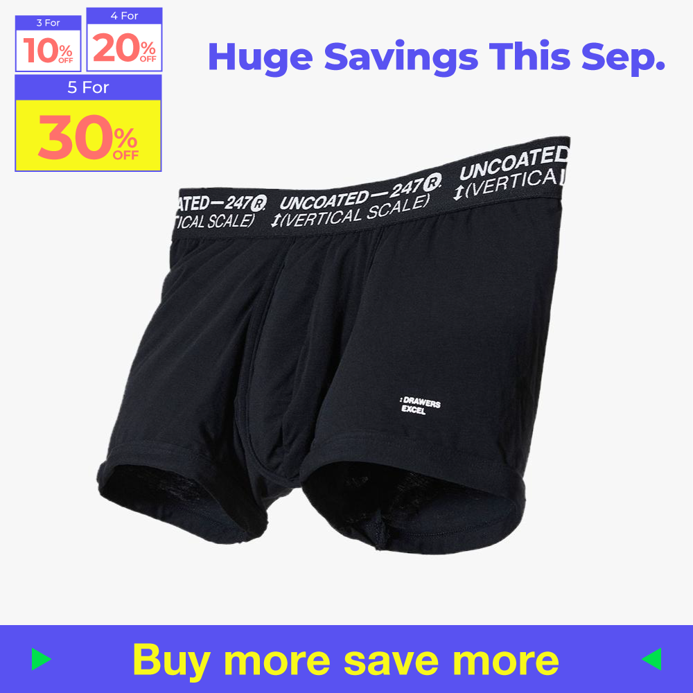 Drawers Excel (Real Black) Uncoated 247 Singapore – FLEXIN Singapore