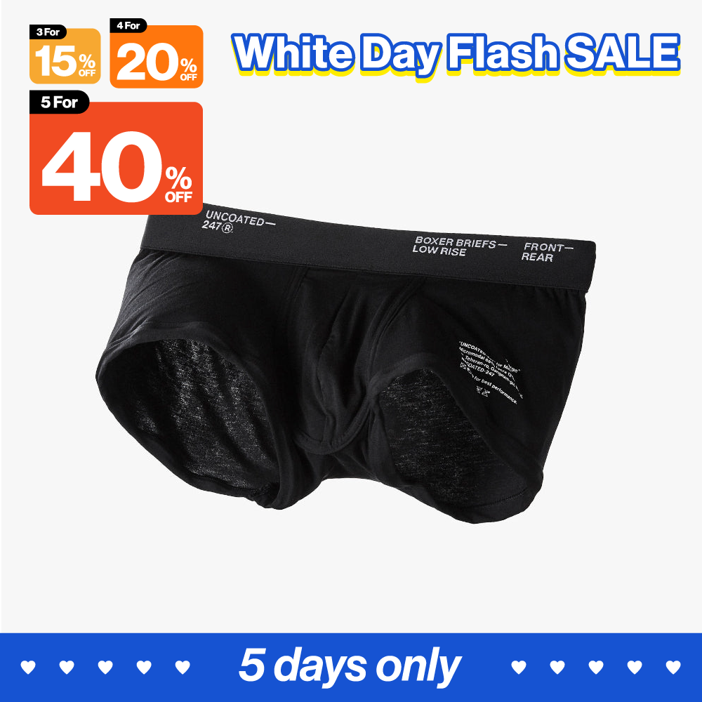 Boxer Briefs • LOW-RISE (Simple Black)