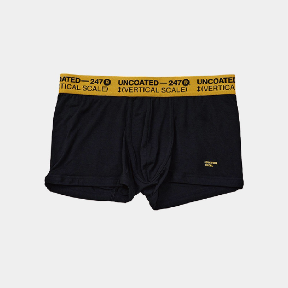 Uncoated 247 men's underwear in Authentic Yellow with simple style, skin-friendly texture, high comfort, and breathability.