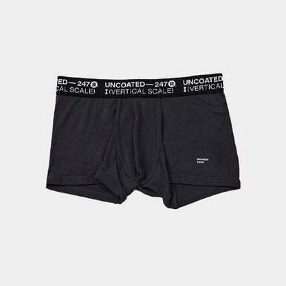 Uncoated 247 men's underwear in Real Black with a simple style and skin-friendly texture for high comfort and breathability.