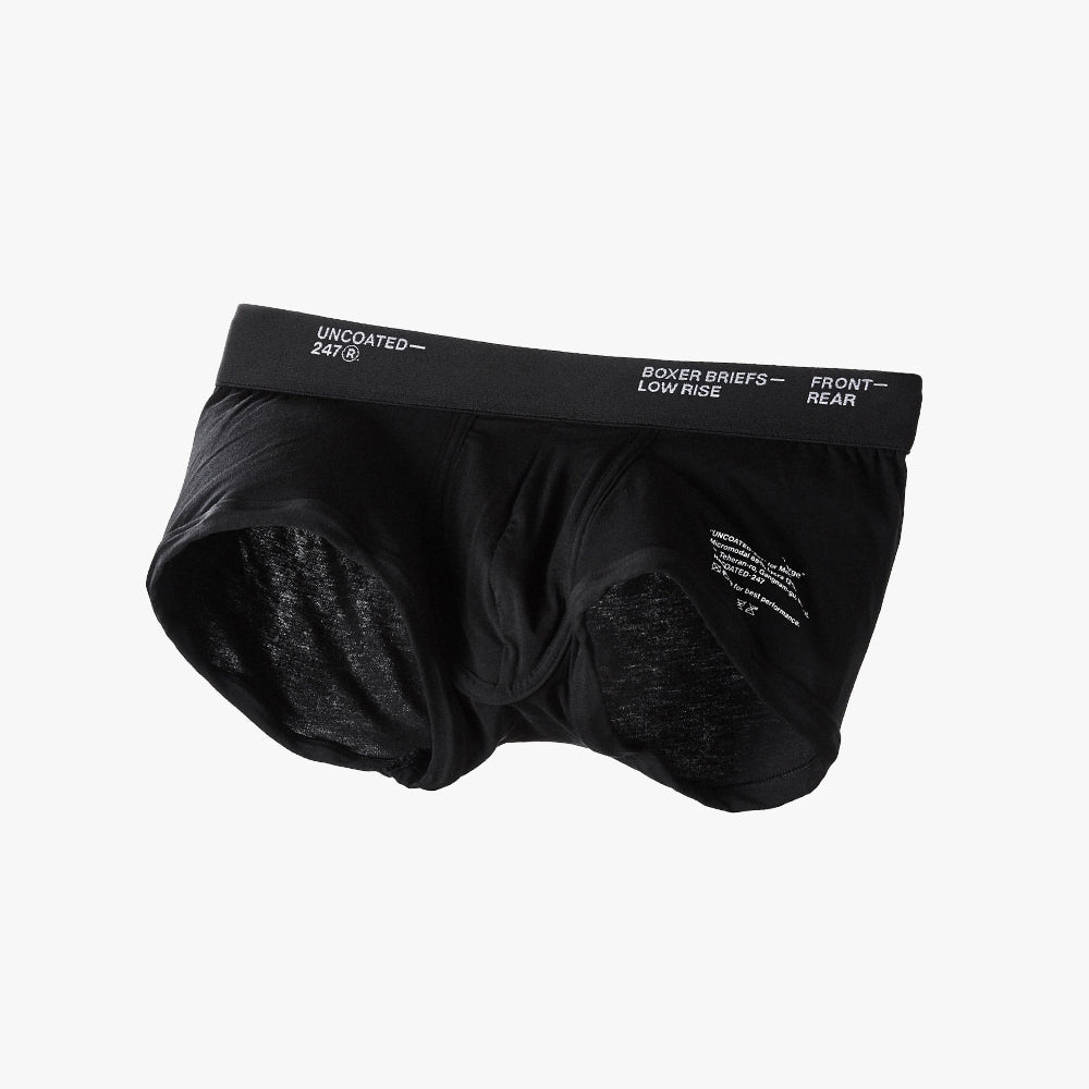 UNCOATED Boxer Briefs - Low Rise (Simple Black)